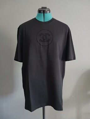 CHANEL | Tops | 0 Authentic Chanel Uniform White Cotton Tee Tshirt